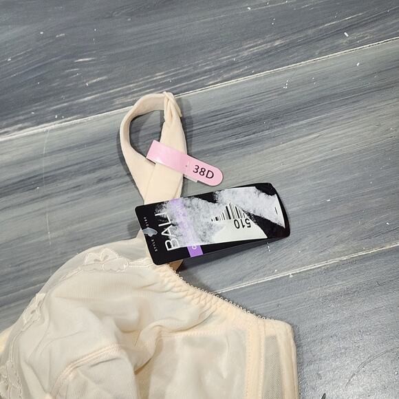 Bali 0180 Underwire Bra 38D Flower Bali‎ 2 Ply Full Coverage Cream - Picture 4 of 10